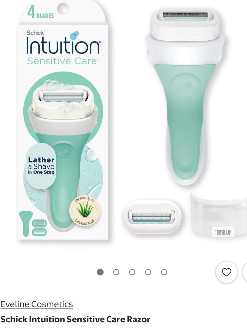 chic Intuition Sensitive Care Kids Razor in Mint Green and White